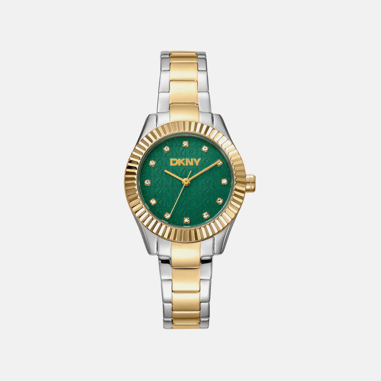 Chambers Glitz Women Quartz Green Dial Analog Stainless Steel Watch DK1L017M0085