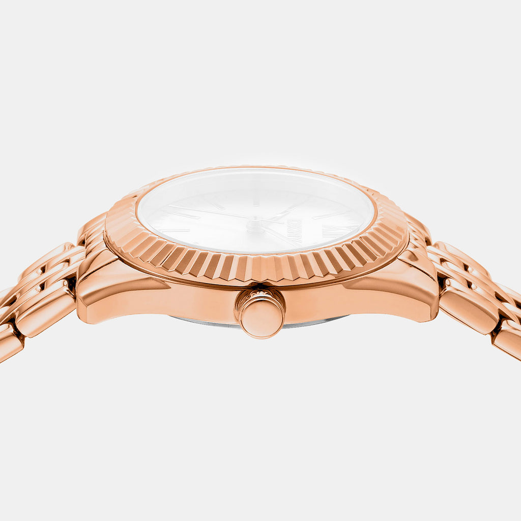 Everyday Women Quartz Rose Gold Dial Analog Stainless Steel Watch DK1L017M1075
