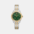 Everyday Women Quartz Green Dial Analog Stainless Steel Watch DK1L017M1095