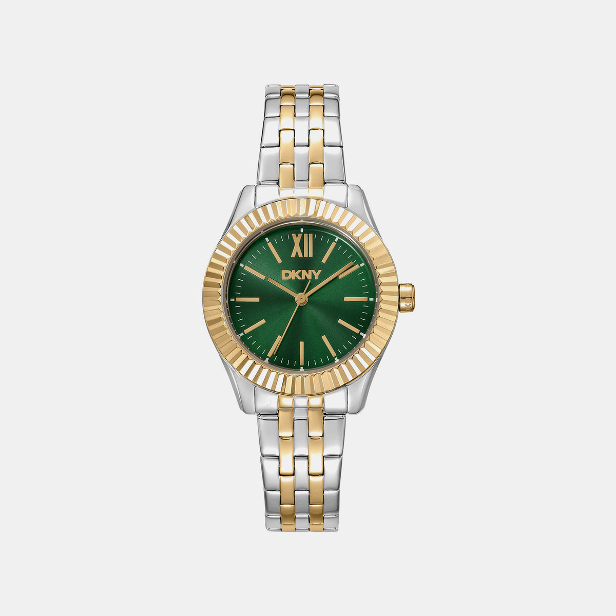 Everyday Women Quartz Green Dial Analog Stainless Steel Watch DK1L017M1095