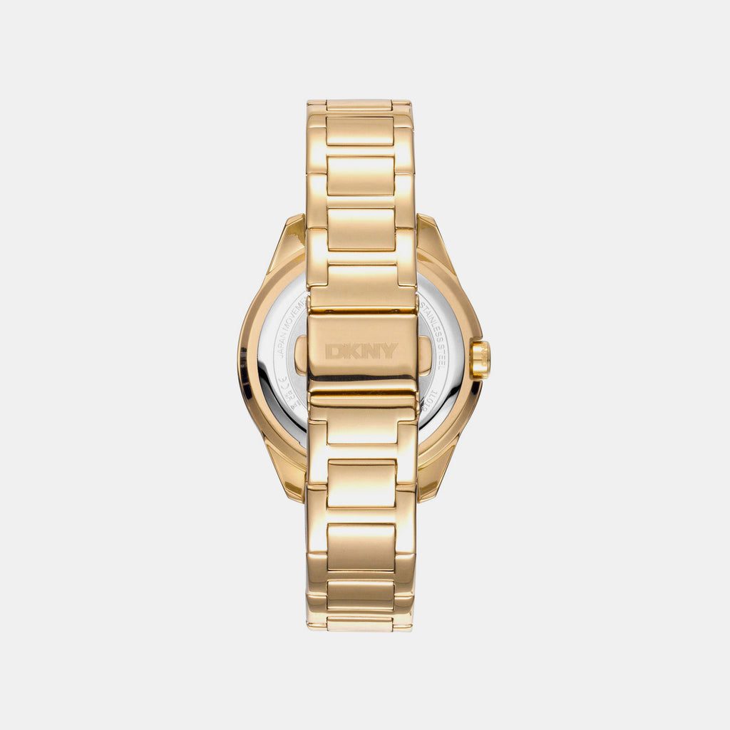 Park Ave Glitz Women Quartz Champagne Dial Analog Stainless Steel Watch DK1L019M0035