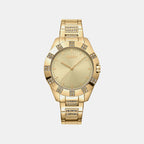 Park Ave Glitz Women Quartz Champagne Dial Analog Stainless Steel Watch DK1L019M0035