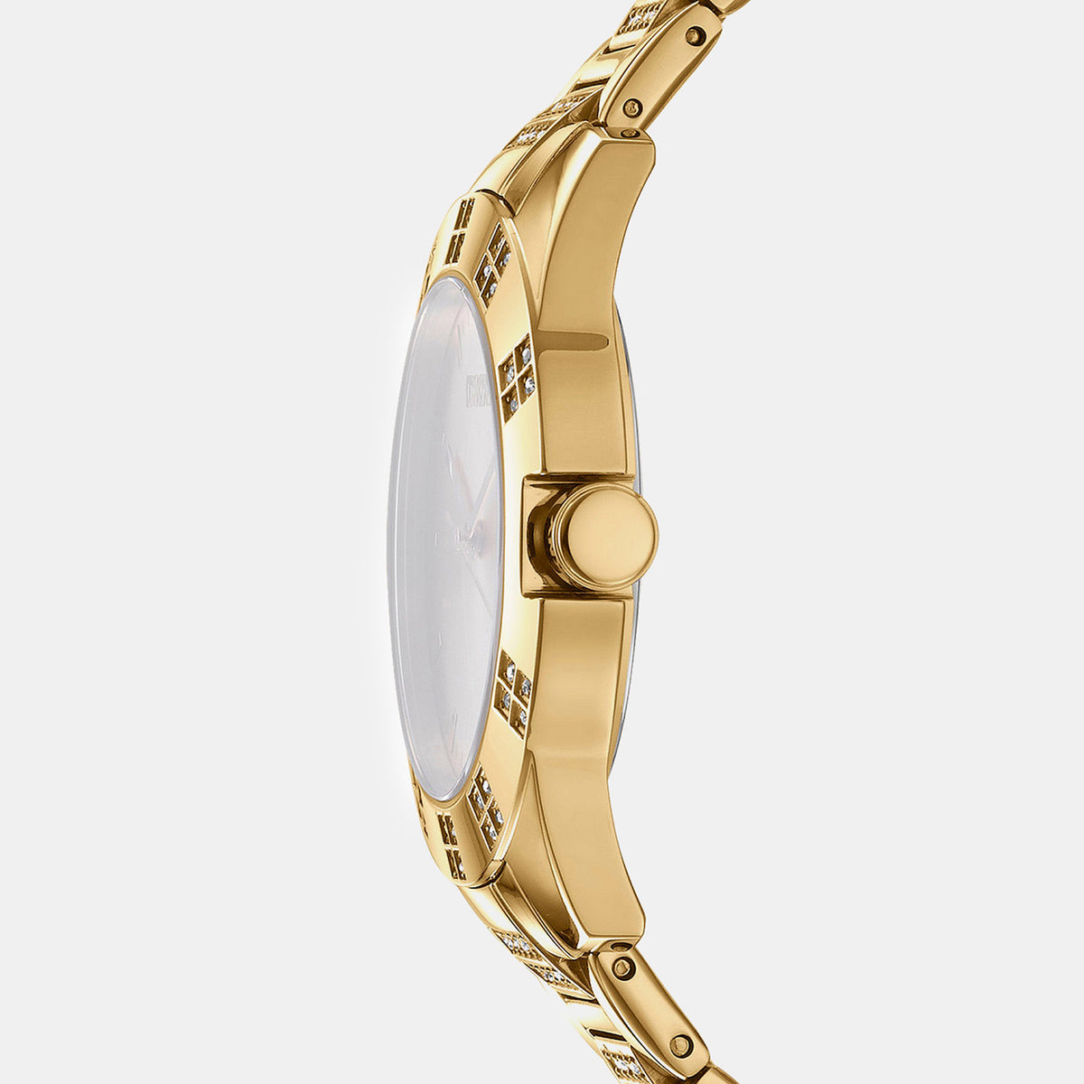 Park Ave Glitz Women Quartz Champagne Dial Analog Stainless Steel Watch DK1L019M0035