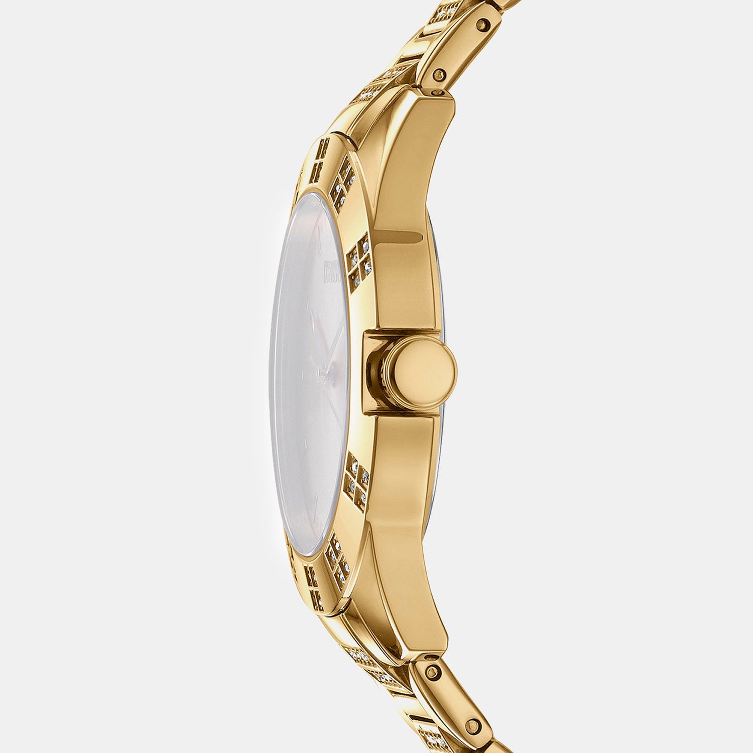 Park Ave Glitz Women Quartz Champagne Dial Analog Stainless Steel Watch DK1L019M0035