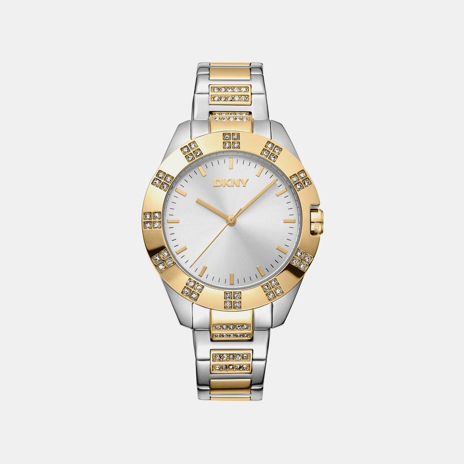 Park Ave Glitz Women Quartz Silver Dial Analog Stainless Steel Watch DK1L019M0055