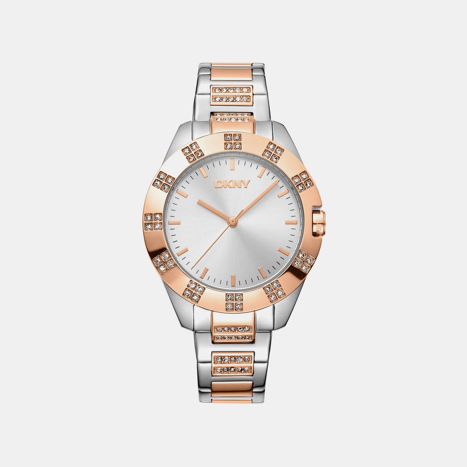 Park Ave Glitz Women Quartz Silver Dial Analog Stainless Steel Watch DK1L019M0075