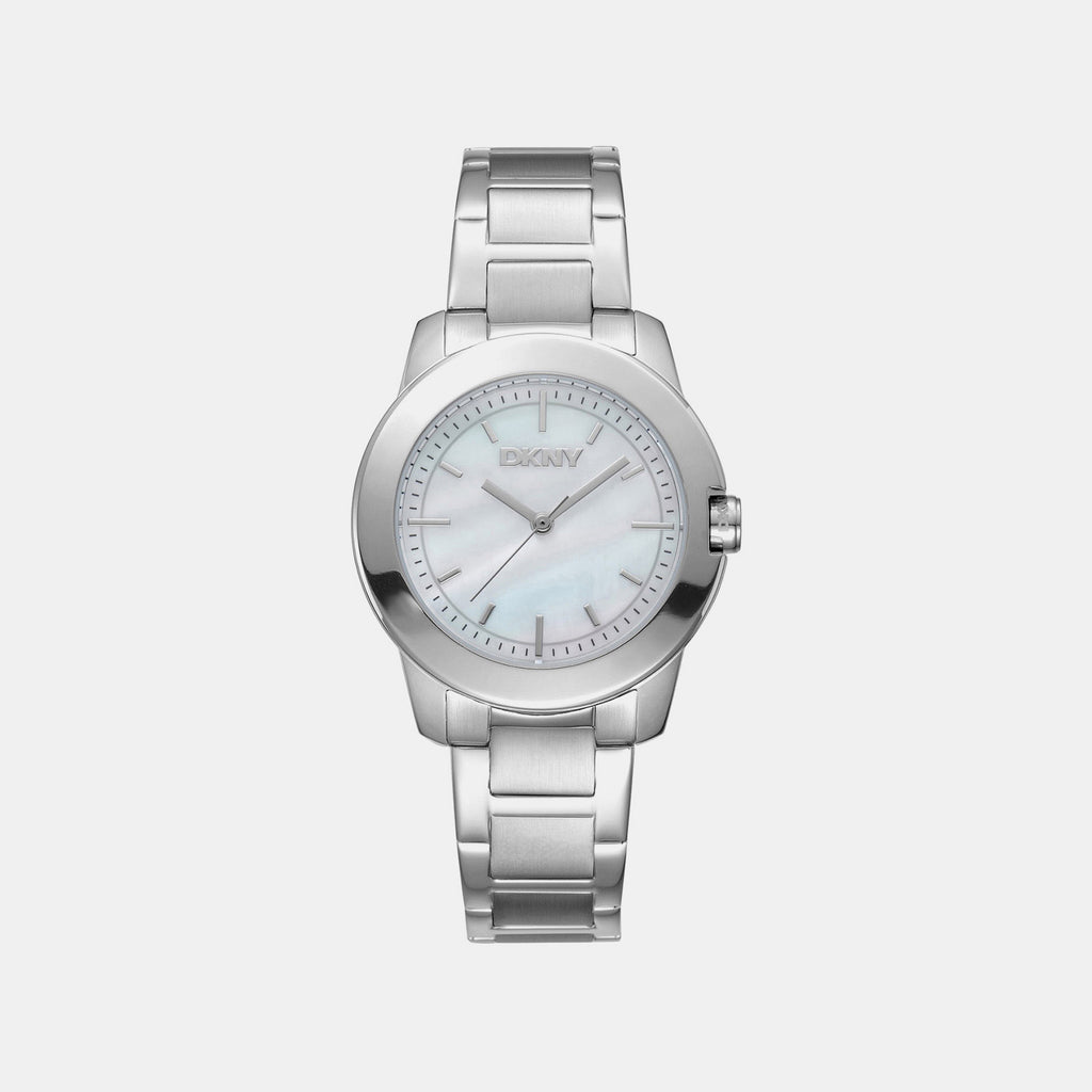 Park Ave Midi Women Quartz Mother Of Pearl Dial Analog Stainless Steel Watch DK1L020M0035