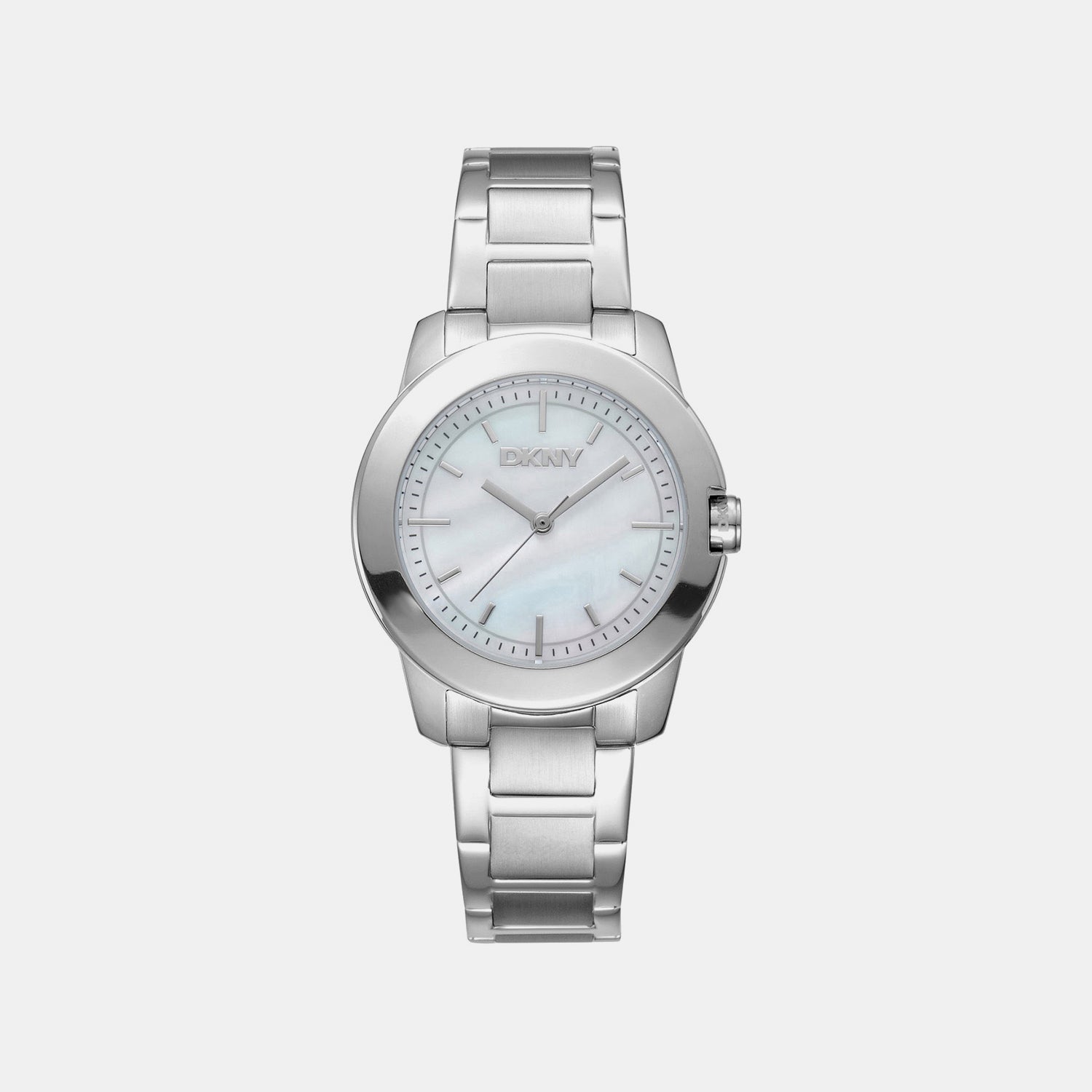Park Ave Midi Women Quartz Mother Of Pearl Dial Analog Stainless Steel Watch DK1L020M0035