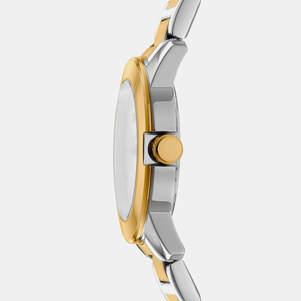 Park Ave Midi Women Quartz Mother Of Pearl Dial Analog Stainless Steel Watch DK1L020M0065