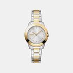 Park Ave Logo Women Quartz Silver Dial Analog Stainless Steel Watch DK1L021M0075