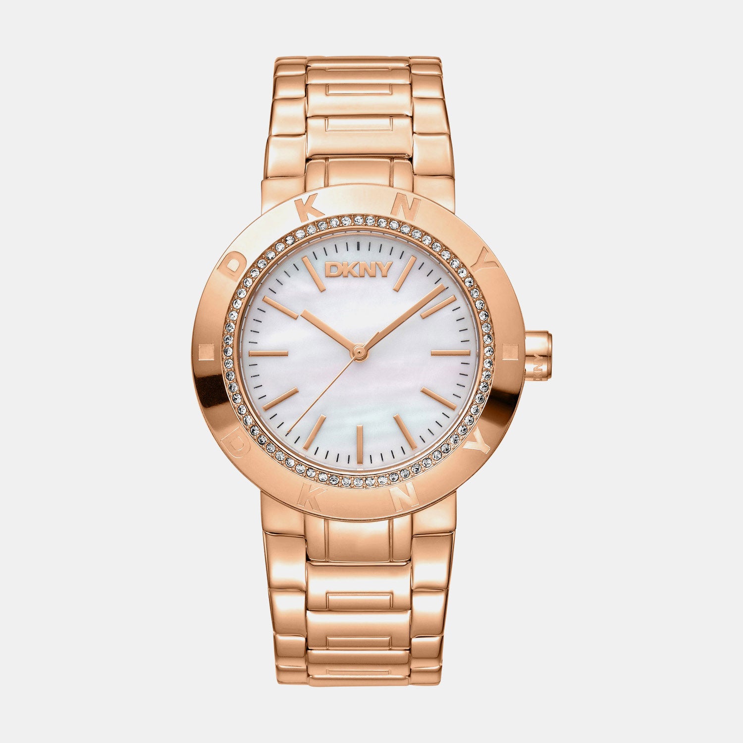 Eastside Logo Women Quartz White Mother Of Pearl Dial Analog Stainless Steel Watch DK1L023M0045