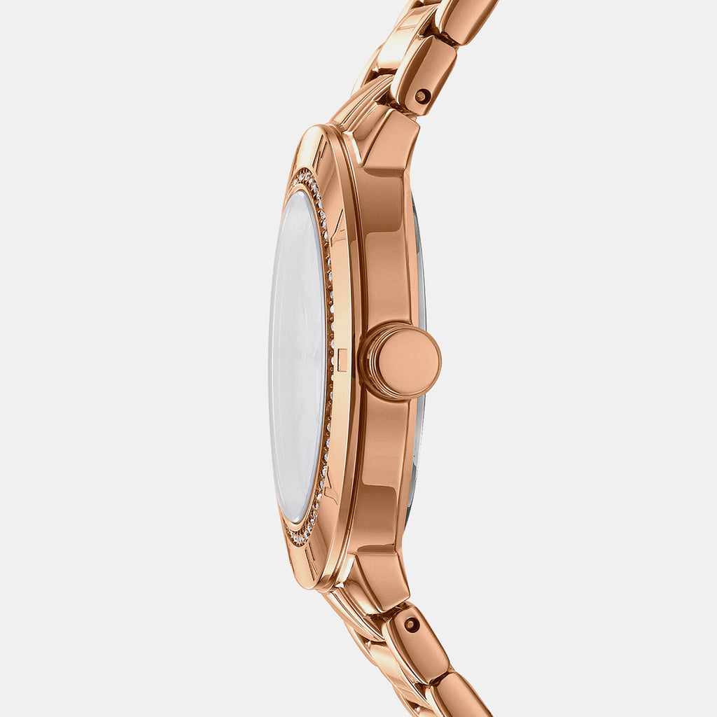 Eastside Logo Women Quartz Mother Of Pearl Dial Analog Stainless Steel Watch DK1L023M0045