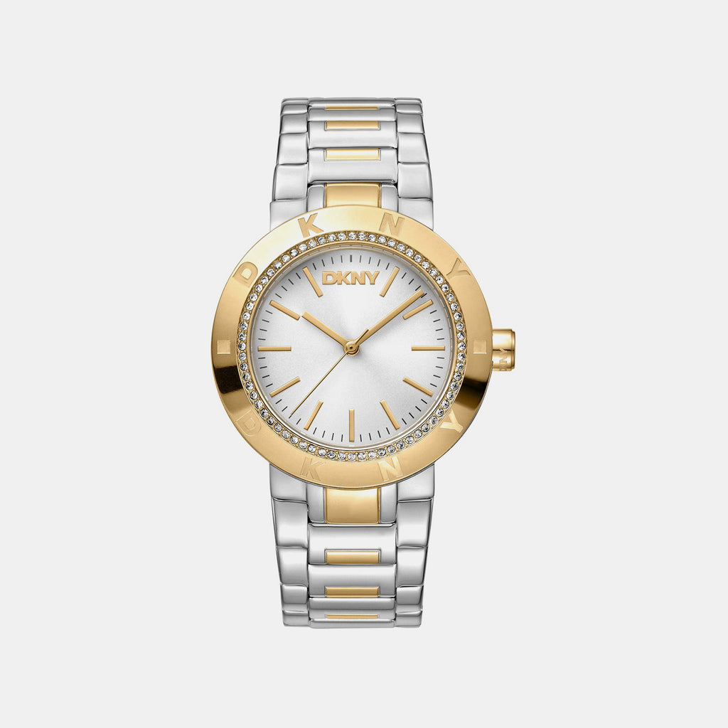 Eastside Logo Women Quartz Silver Dial Analog Stainless Steel Watch DK1L023M0055