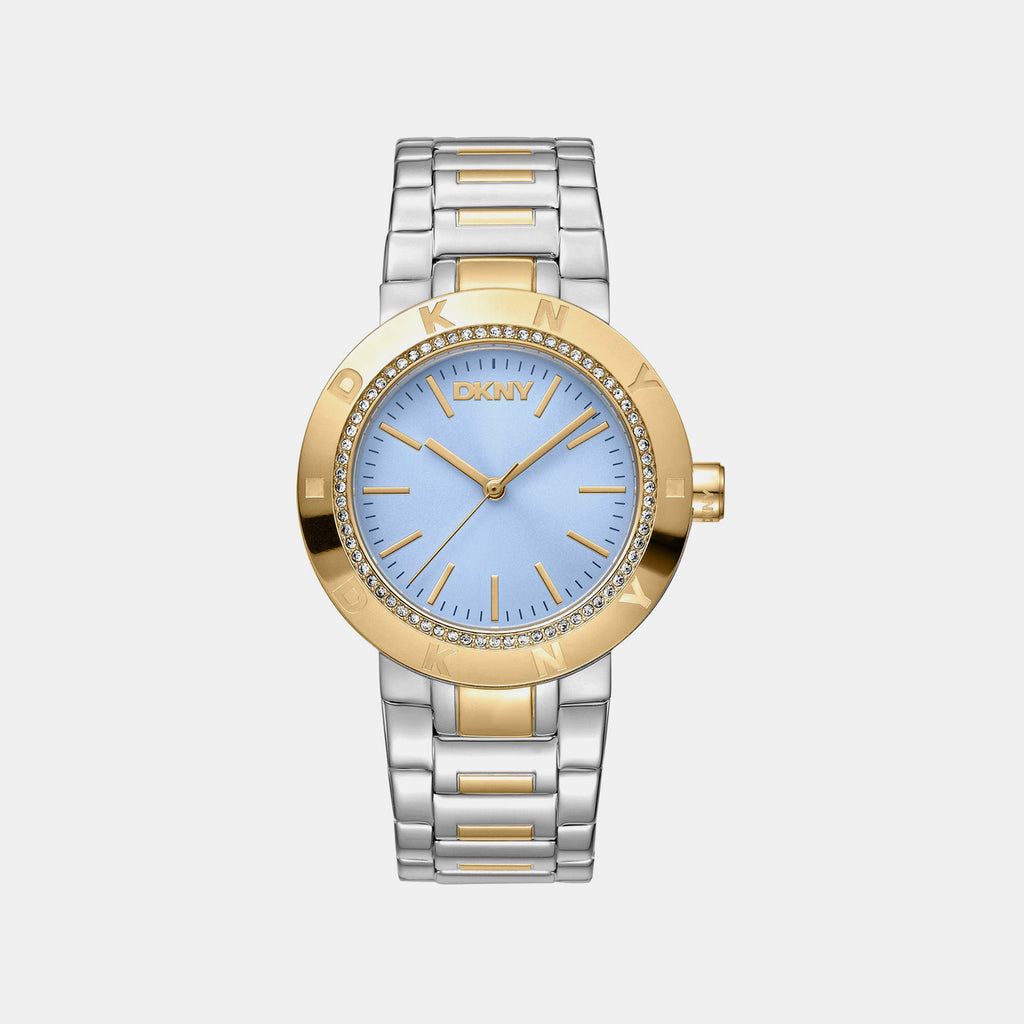 Eastside Logo Women Quartz Blue Dial Analog Stainless Steel Watch DK1L023M0065