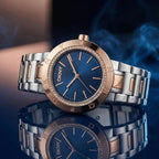 Eastside Logo Women Quartz Blue Dial Analog Stainless Steel Watch DK1L023M0075