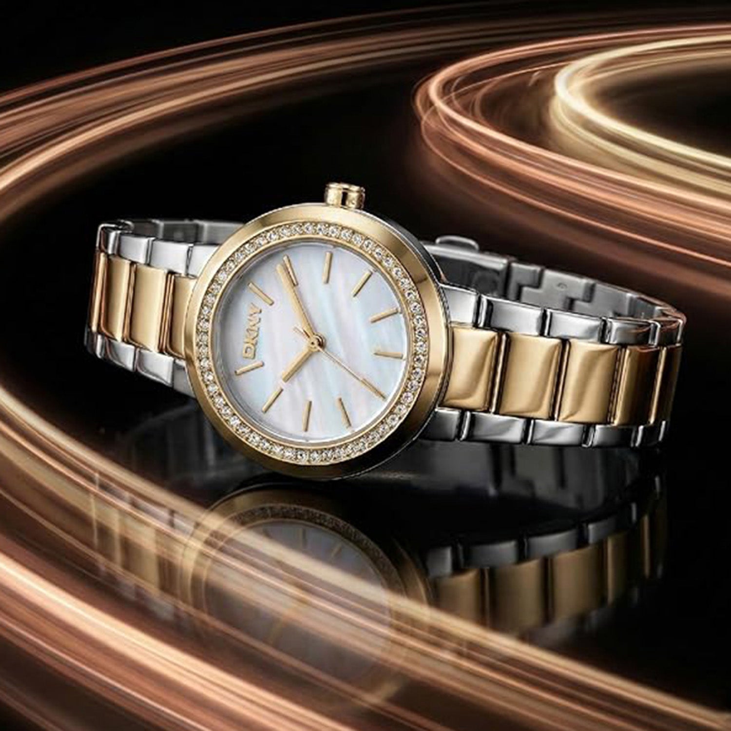 Eastside Mini Women Quartz Mother Of Pearl Dial Analog Stainless Steel Watch DK1L024M0155