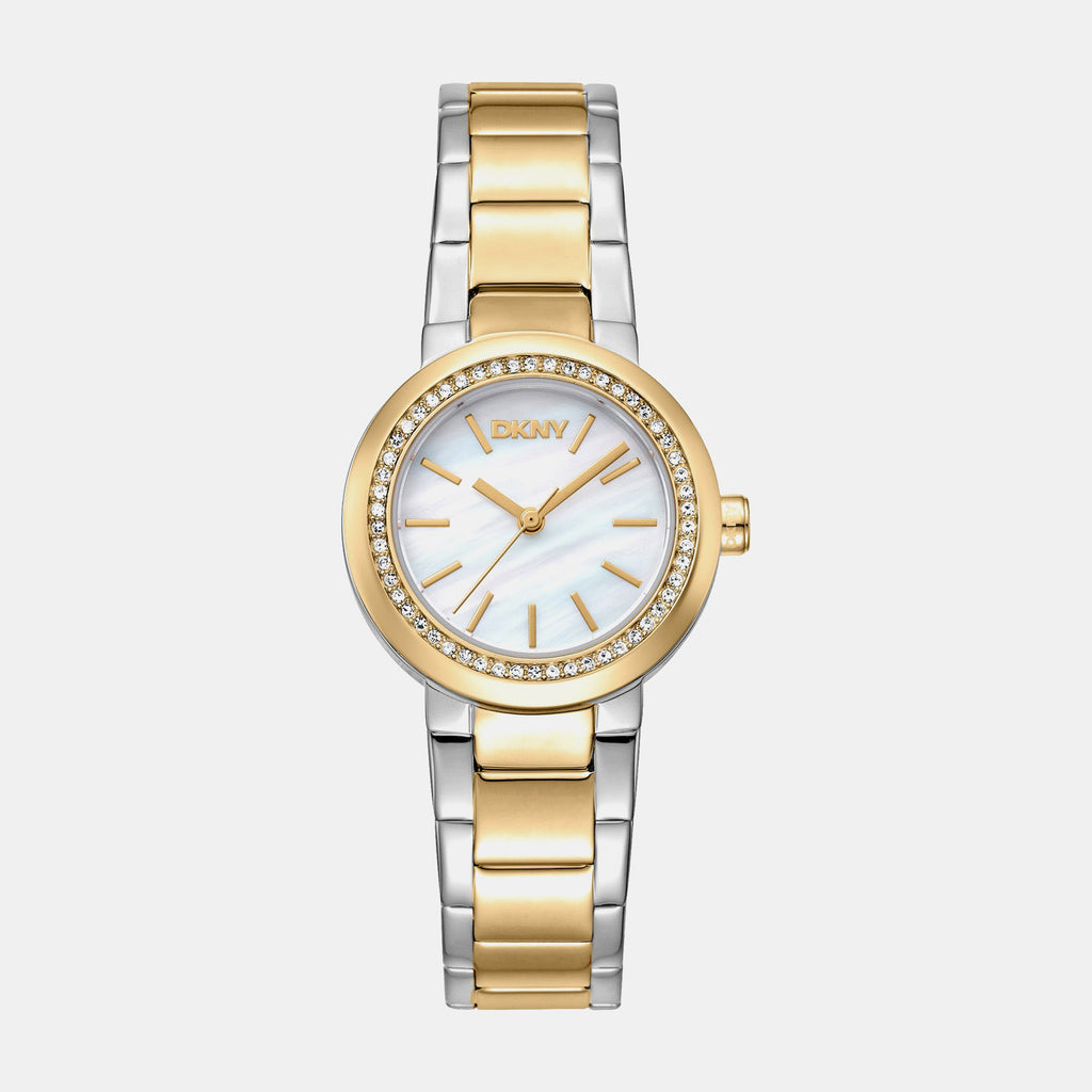 Eastside Mini Women Quartz White Mother Of Pearl Dial Analog Stainless Steel Watch DK1L024M0155