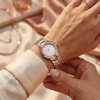 Eastside Mini Women Quartz White Mother Of Pearl Dial Analog Stainless Steel Watch DK1L024M0175