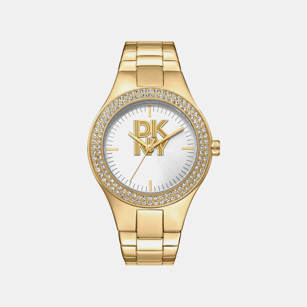 Parsons Glitz Women Quartz Silver Dial Analog Stainless Steel Watch DK1L025M0045