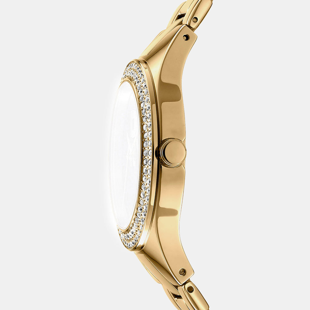 Parsons Glitz Women Quartz Silver Dial Analog Stainless Steel Watch DK1L025M0045