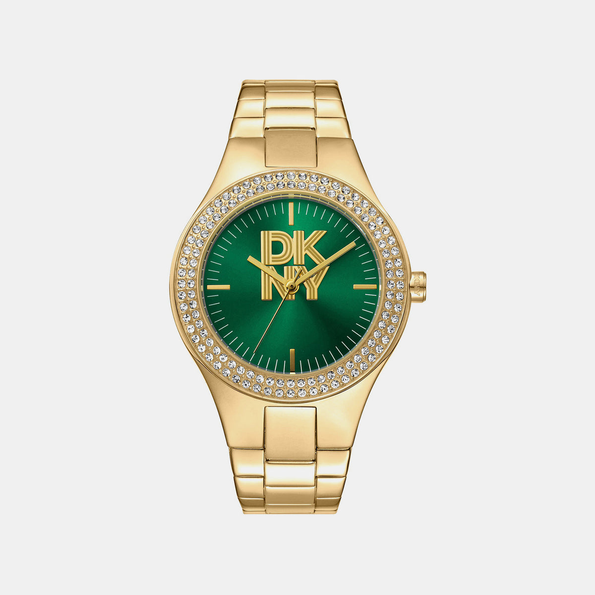 Parsons Glitz Women Quartz Green Dial Analog Stainless Steel Watch DK1L025M0055