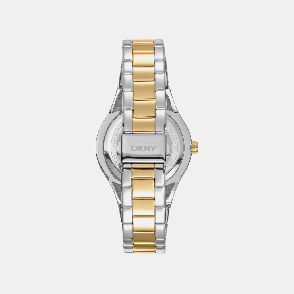 Parsons Glitz Women Quartz Silver Dial Analog Stainless Steel Watch DK1L025M0075