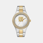 Parsons Glitz Women Quartz Silver Dial Analog Stainless Steel Watch DK1L025M0075