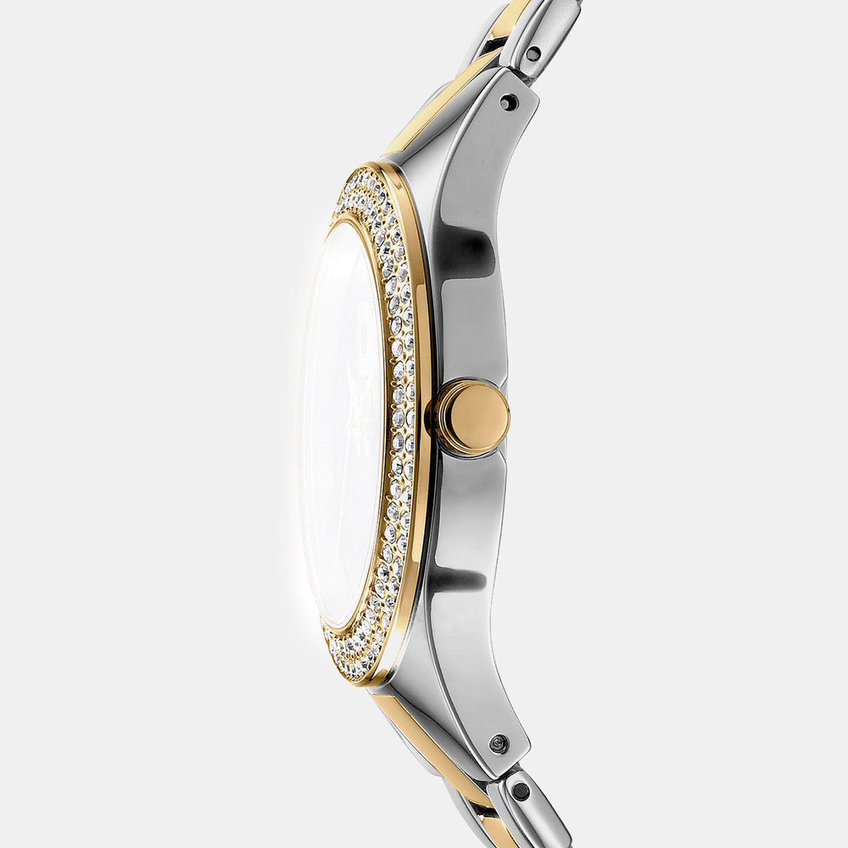 Parsons Glitz Women Quartz Silver Dial Analog Stainless Steel Watch DK1L025M0075