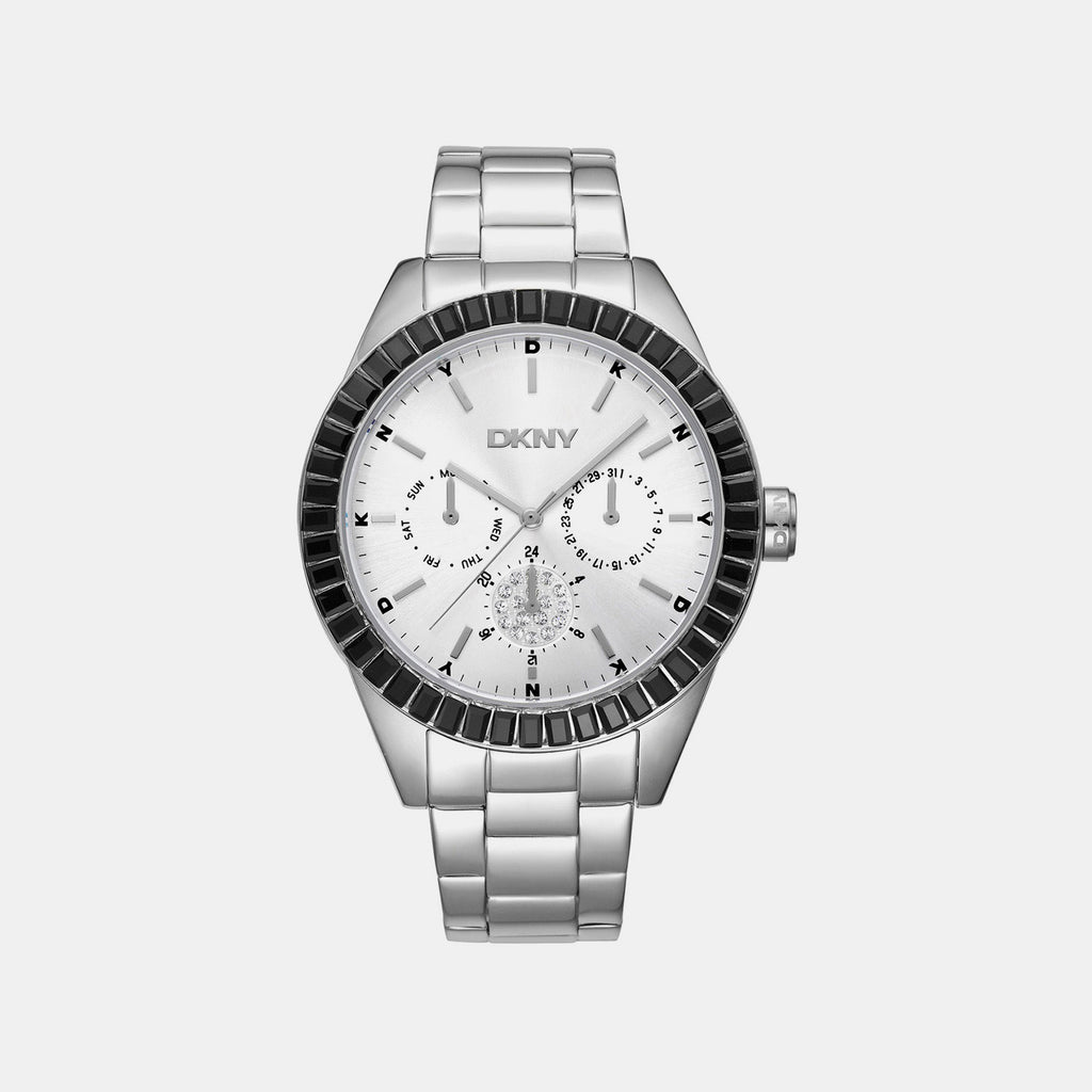 Nolita Multi Glitz Women Quartz Silver Dial Multi-Function Stainless Steel Watch DK1L027M0035