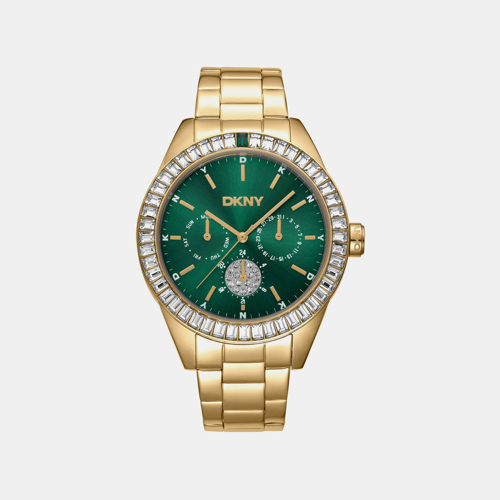 Nolita Multi Glitz Women Quartz Green Dial Multi-Function Stainless Steel Watch DK1L027M0055