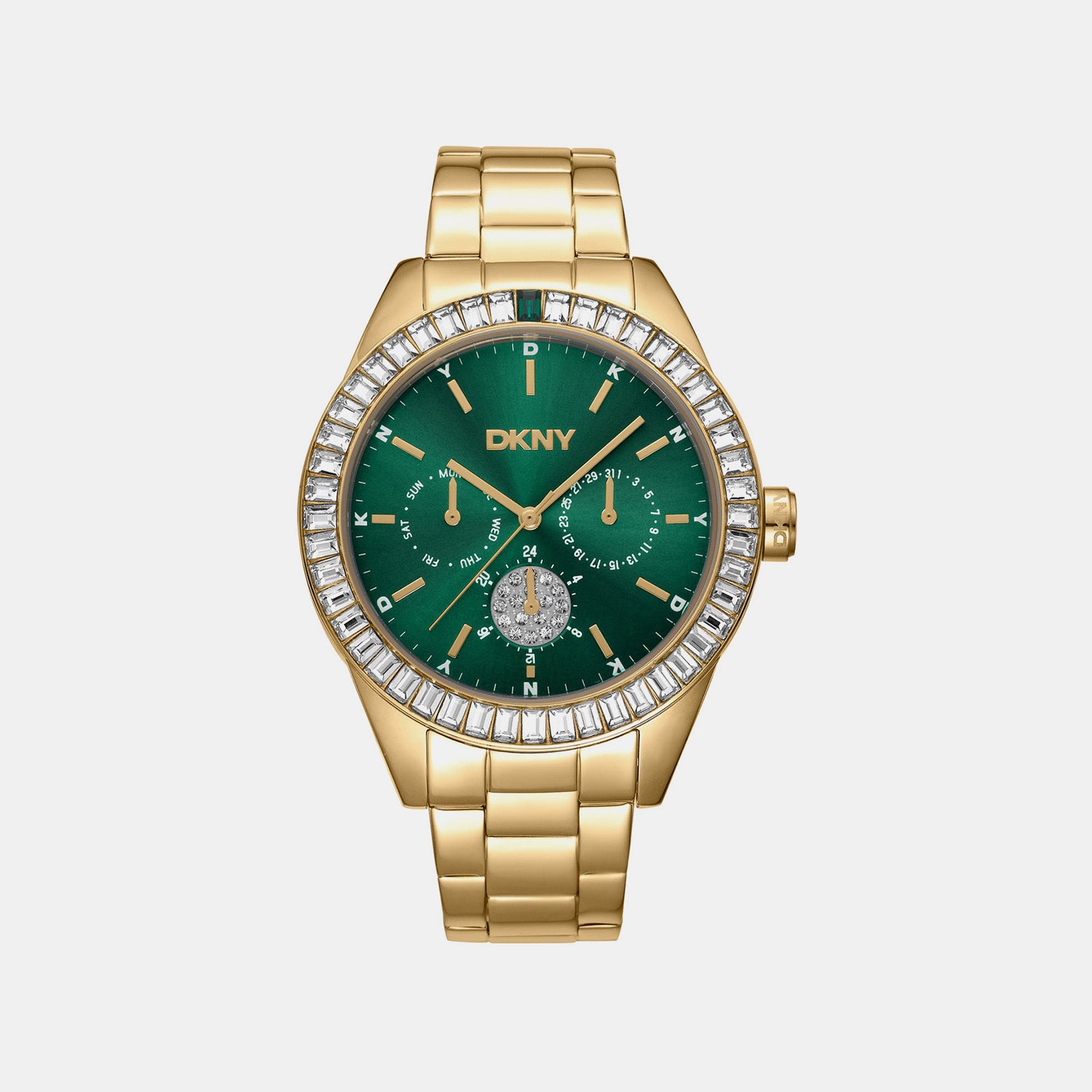 Nolita Multi Glitz Women Quartz Green Dial Multi-Function Stainless Steel Watch DK1L027M0055
