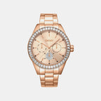 Nolita Multi Glitz Women Quartz Rose Gold Dial Multi-Function Stainless Steel Watch DK1L027M0065