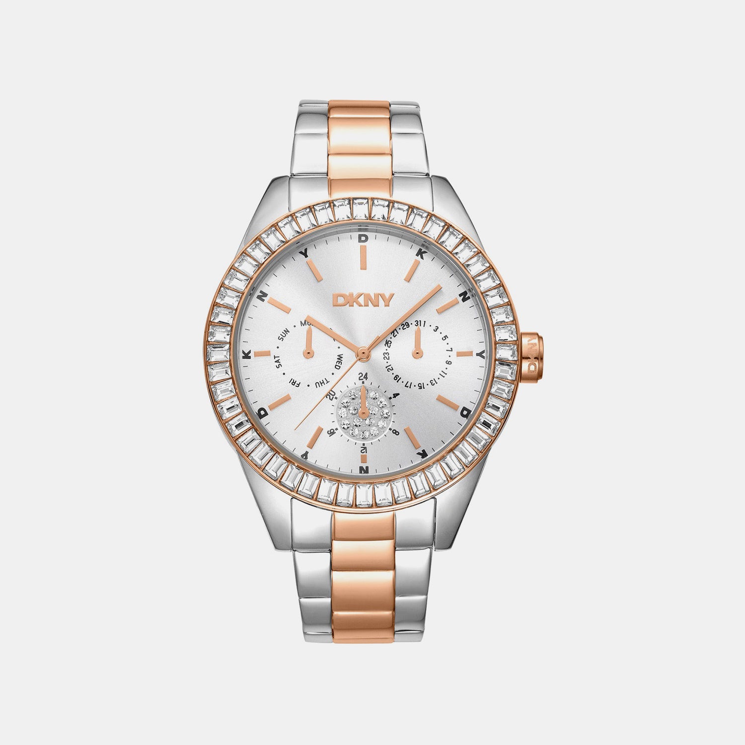 Nolita Multi Glitz Women Quartz Silver Dial Multi-Function Stainless Steel Watch DK1L027M0085