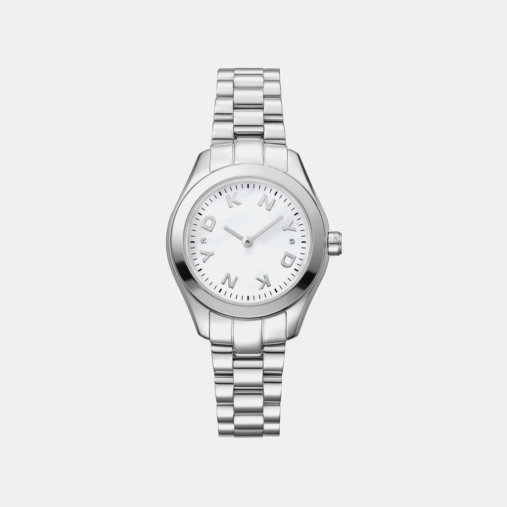 Astoria Logo Women Quartz Mother Of Pearl Dial Analog Stainless Steel Watch DK1L033M0045