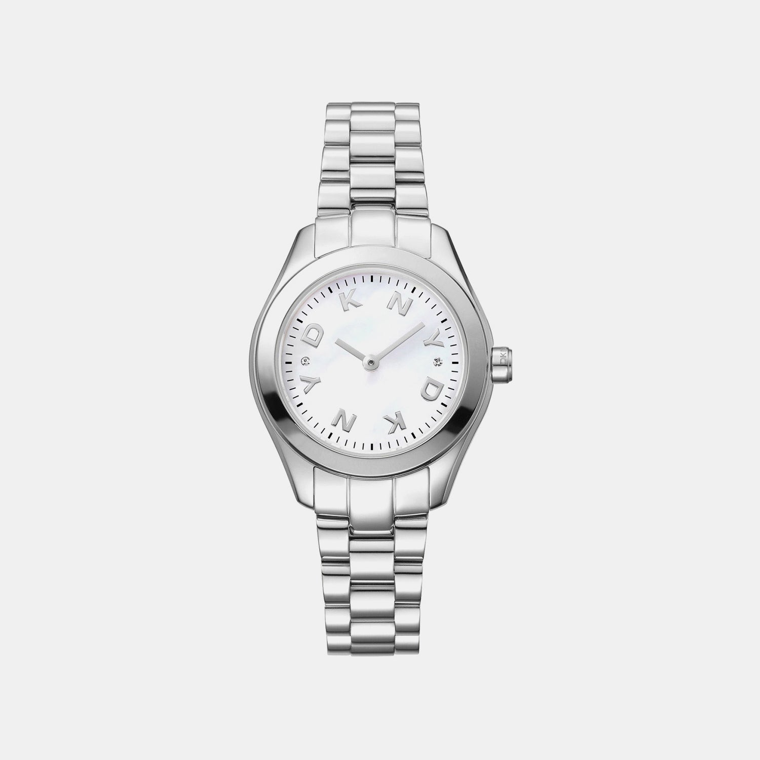 Astoria Logo Women Quartz Mother Of Pearl Dial Analog Stainless Steel Watch DK1L033M0045