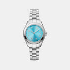 Astoria Logo Women Quartz Blue Dial Analog Stainless Steel Watch DK1L033M0055