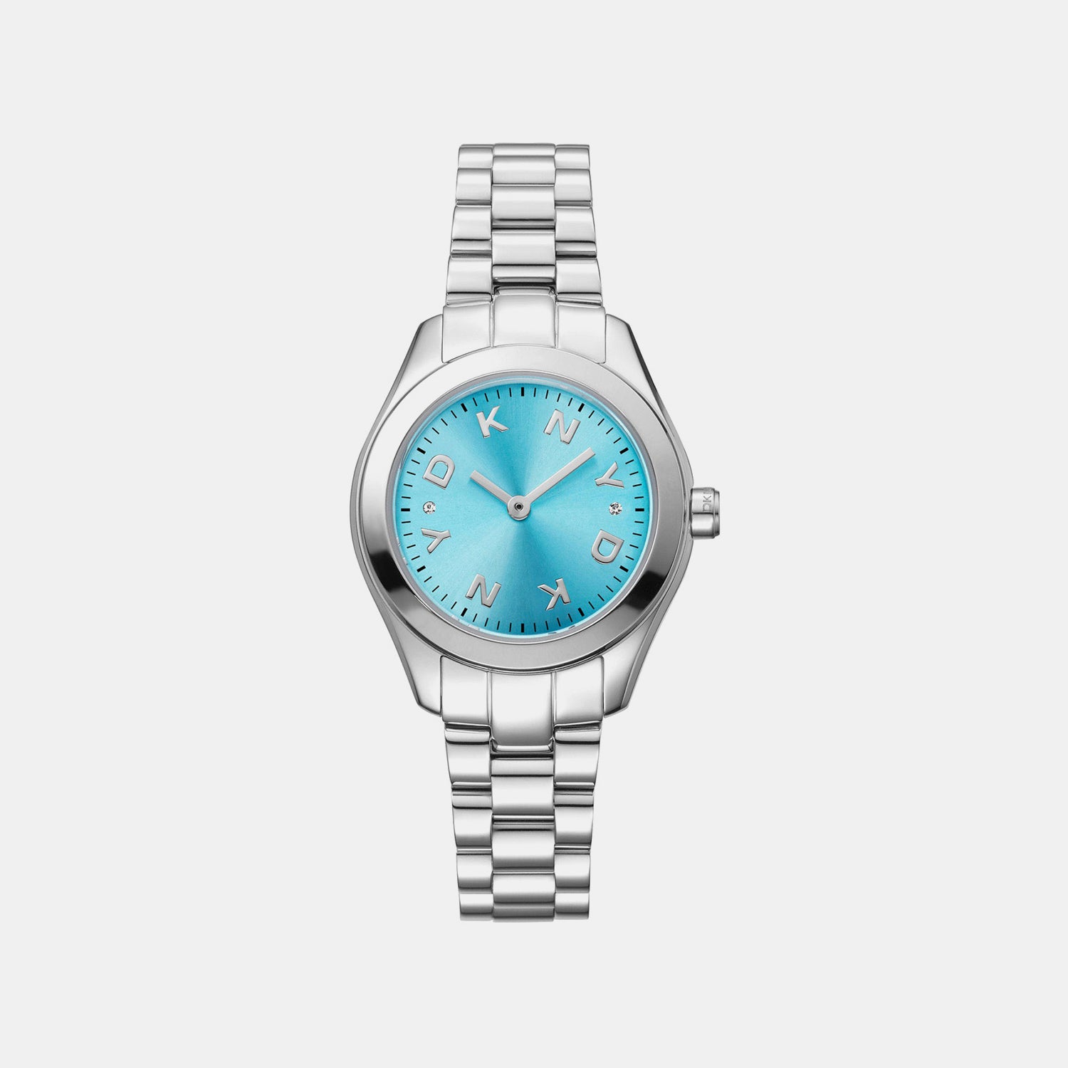 Astoria Logo Women Quartz Blue Dial Analog Stainless Steel Watch DK1L033M0055