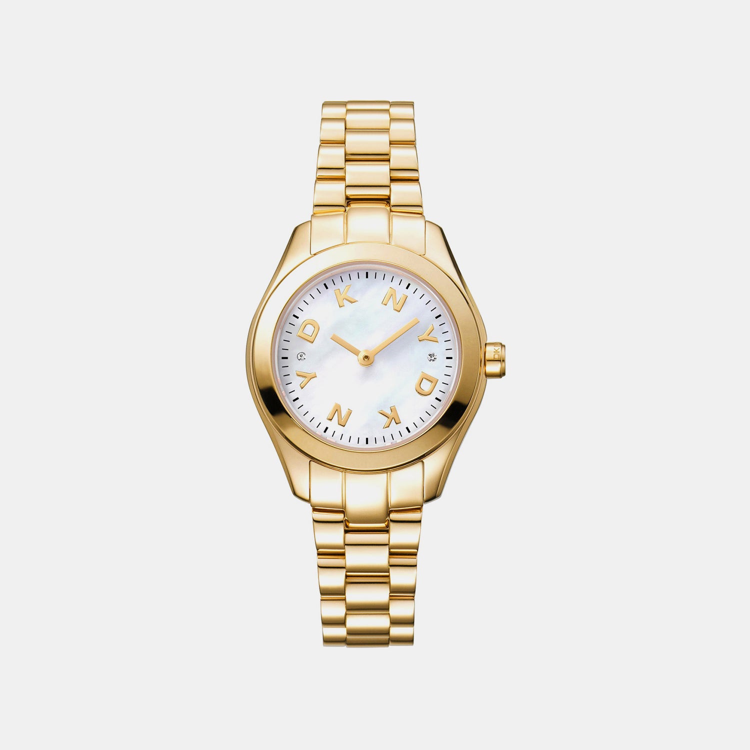 Astoria Logo Women Quartz Mother Of Pearl Dial Analog Stainless Steel Watch DK1L033M0065