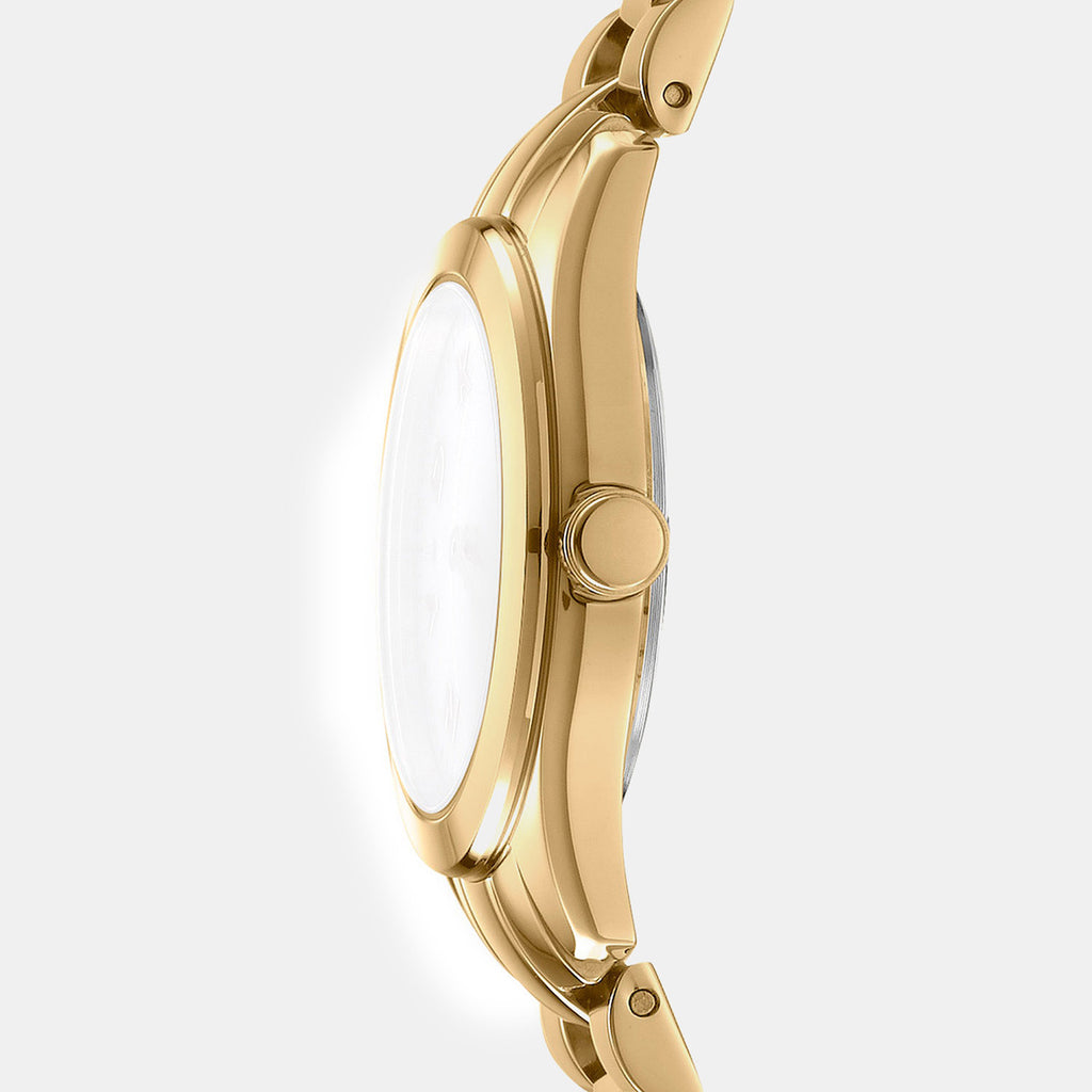 Astoria Logo Women Quartz Mother Of Pearl Dial Analog Stainless Steel Watch DK1L033M0065
