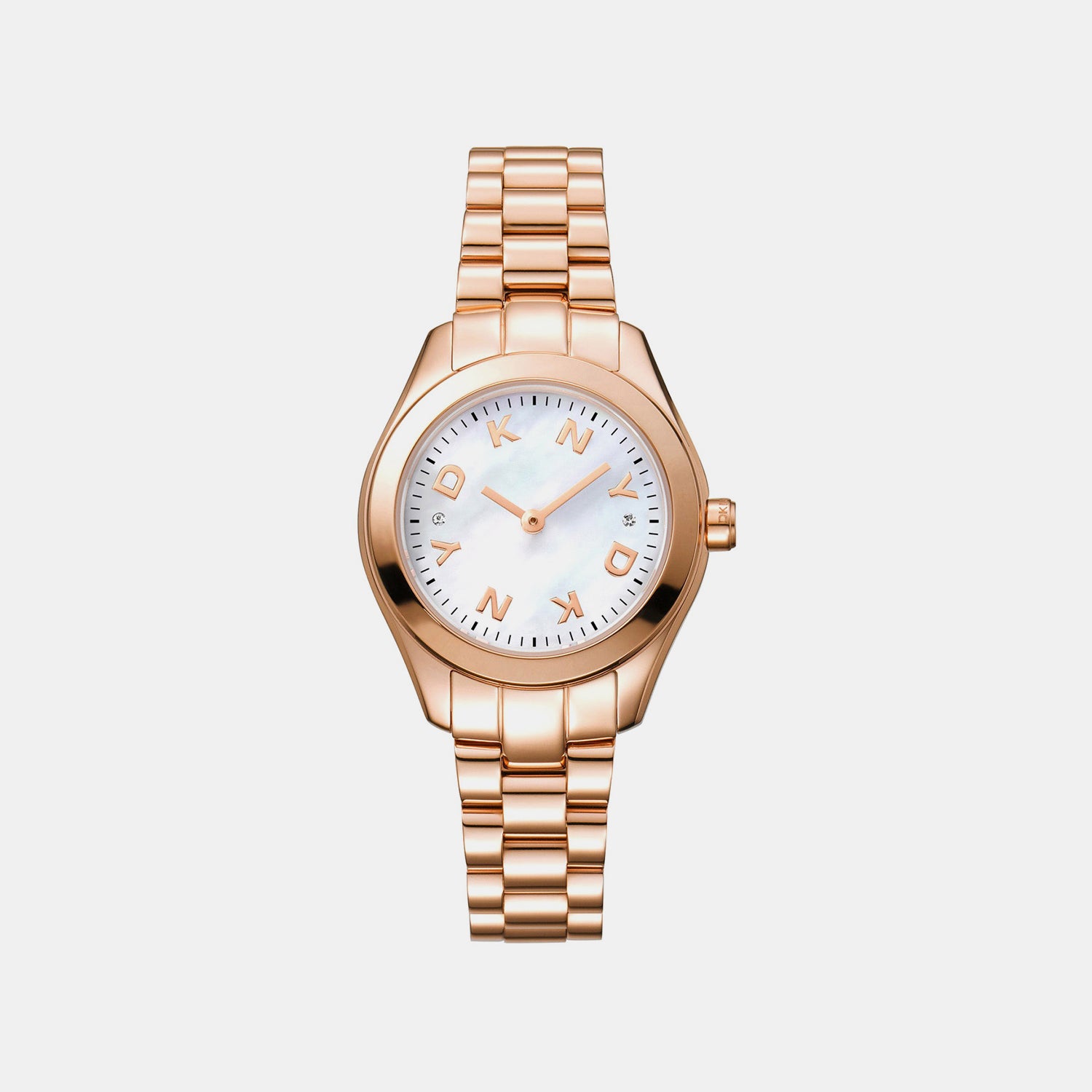 Astoria Logo Women Quartz Mother Of Pearl Dial Analog Stainless Steel Watch DK1L033M0075