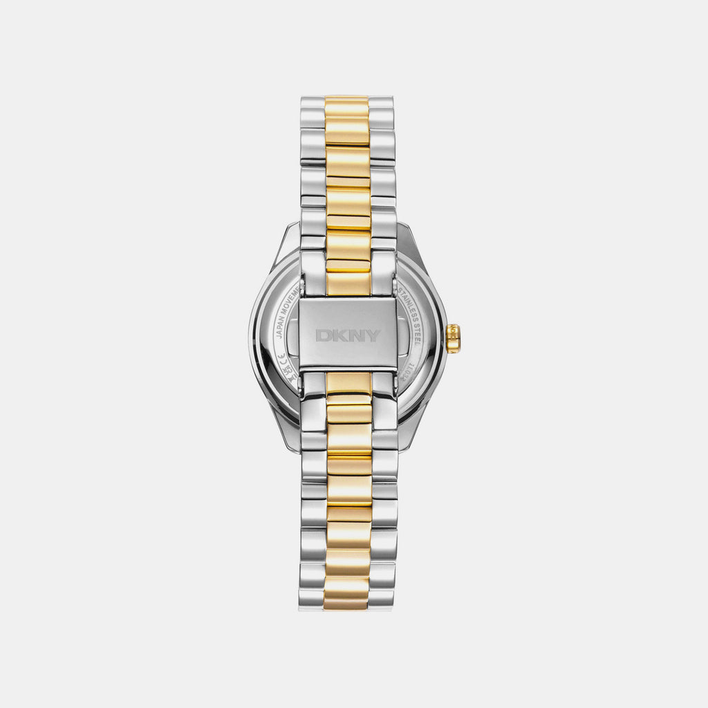 Astoria Logo Women Quartz Green Dial Analog Stainless Steel Watch DK1L033M0085