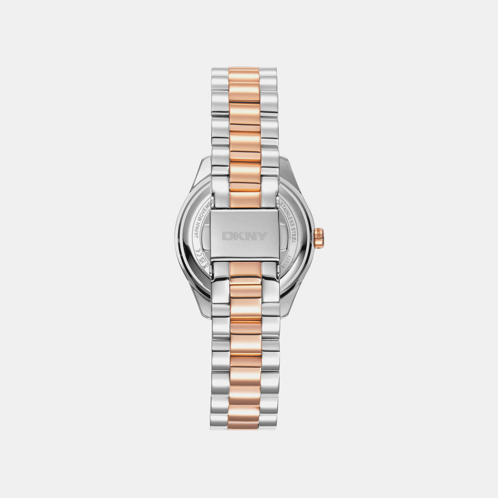 Astoria Logo Women Quartz Blue Dial Analog Stainless Steel Watch DK1L033M0095