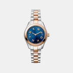 Astoria Logo Women Quartz Blue Dial Analog Stainless Steel Watch DK1L033M0095