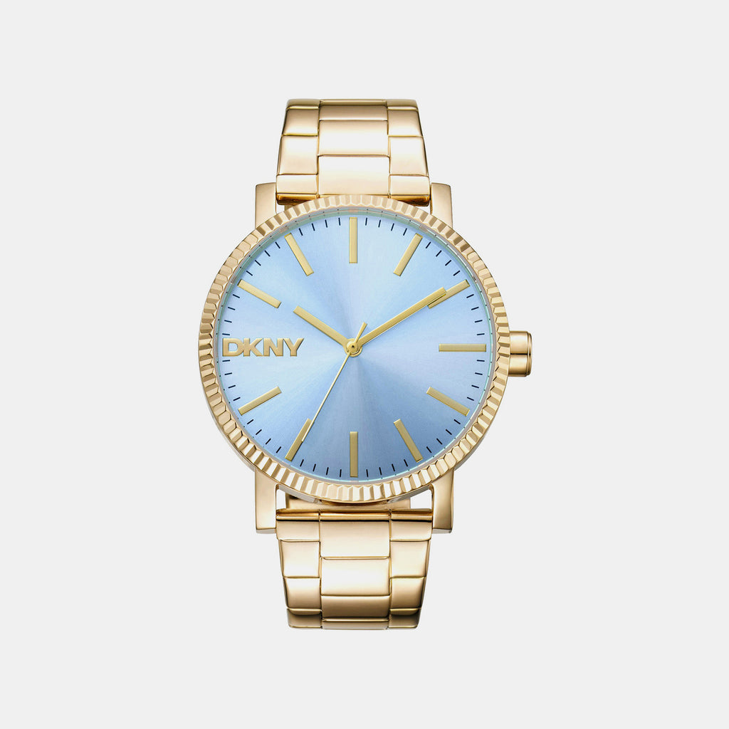 Soho Maxi Women Quartz Blue Dial Analog Stainless Steel Watch DK1L034M0055