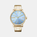 Soho Maxi Women Quartz Blue Dial Analog Stainless Steel Watch DK1L034M0055