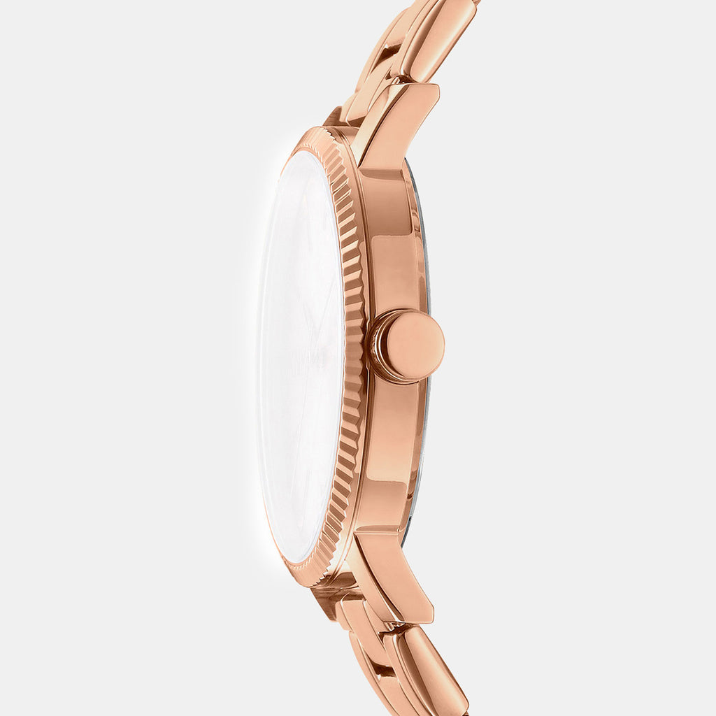 Soho Maxi Women Quartz Rose Gold Dial Analog Stainless Steel Watch DK1L034M0065