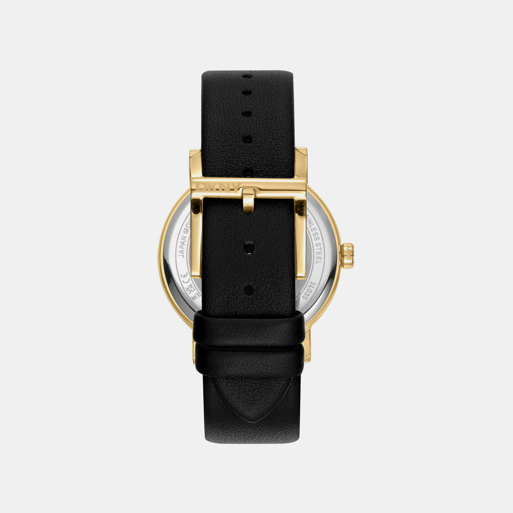 Soho Logo Women Quartz Silver Dial Analog Leather Watch DK1L035L0025