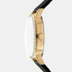 Soho Logo Women Quartz Silver Dial Analog Leather Watch DK1L035L0025