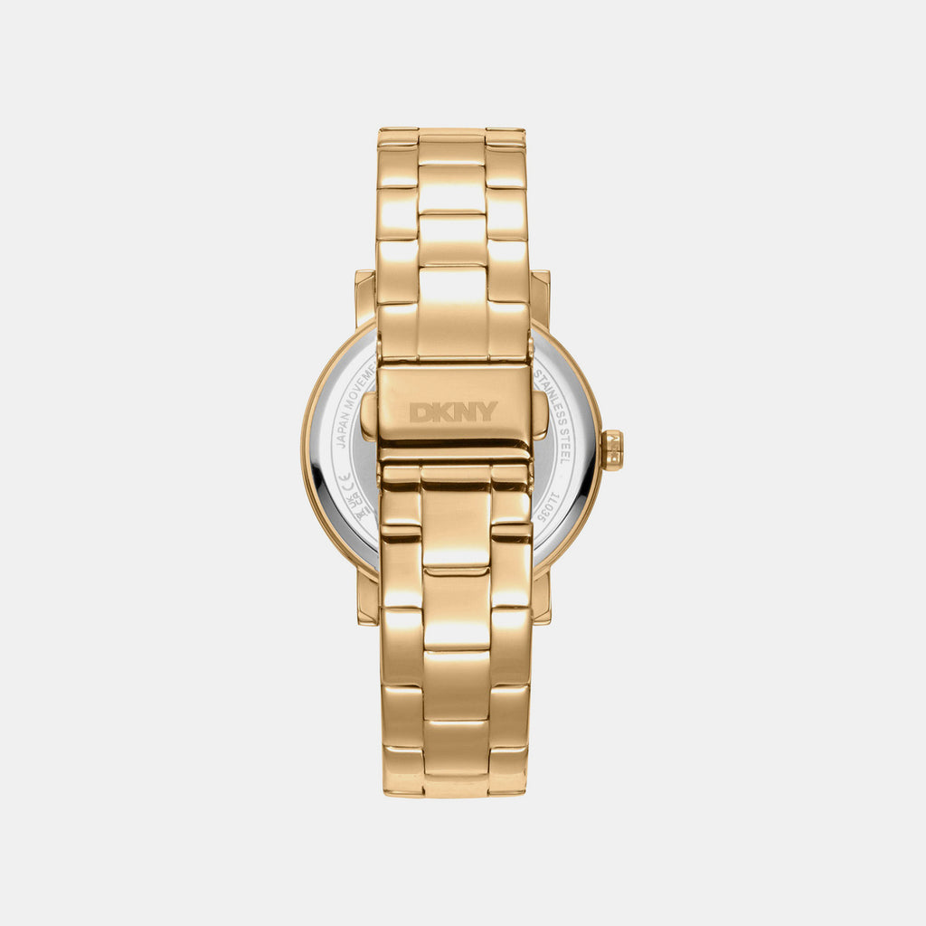 Soho Logo Women Quartz Silver Dial Analog Stainless Steel Watch DK1L035M0055