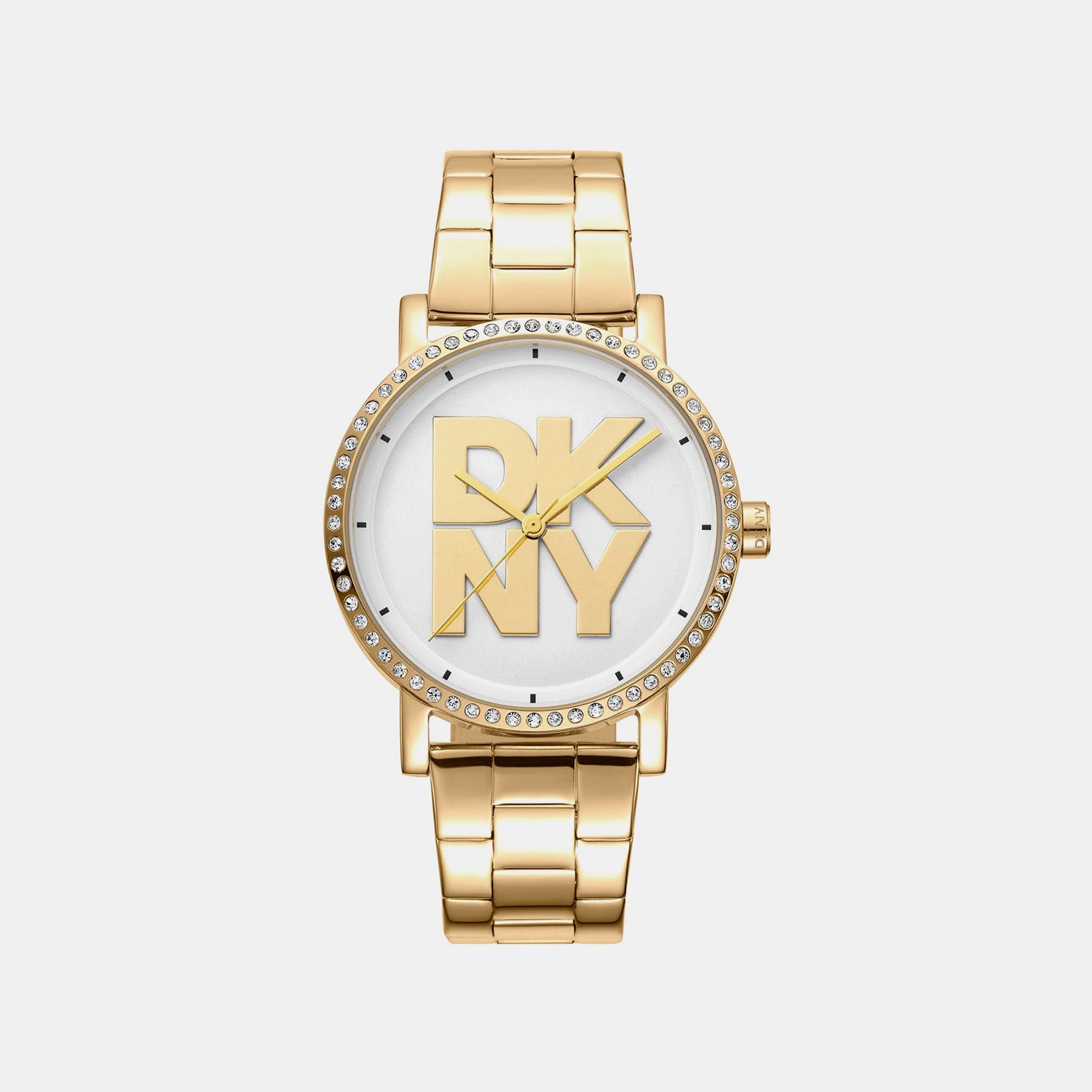 Soho Logo Women Quartz Silver Dial Analog Stainless Steel Watch DK1L035M0055